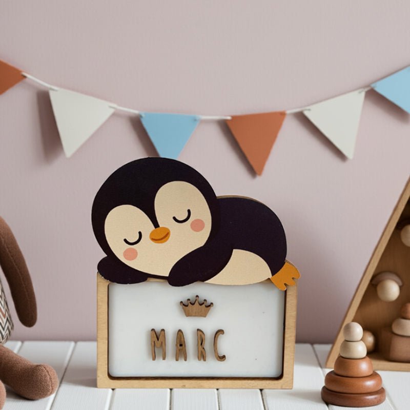 Lampara Infantil Personalizada Pinguino - Nanetes